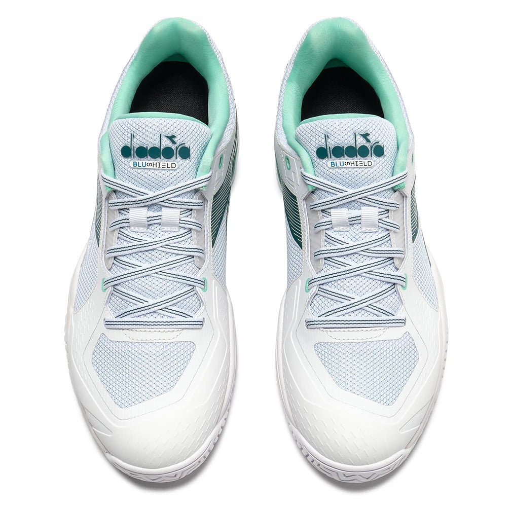 Men's Blushield Torneo 3 Court Shoes White and Shaded Spruce