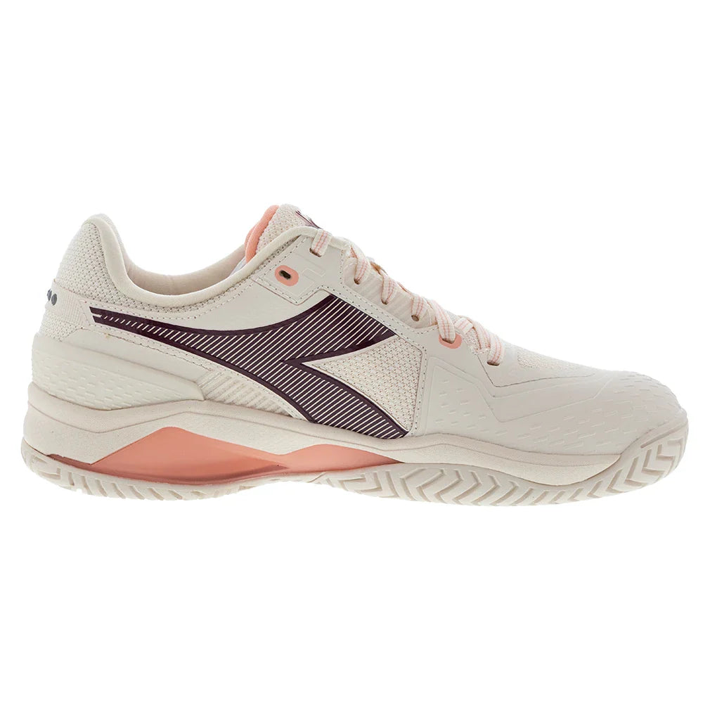 Women's Blushield Torneo 3 AG Court Shoes Whisper White and Maroon
