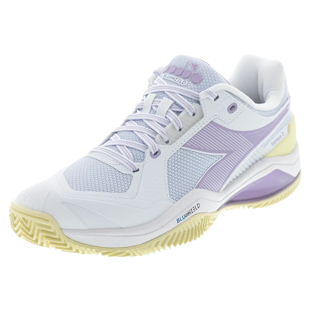Women's Blushield Torneo 3 AG Clay Shoes White and Orchid Bloom