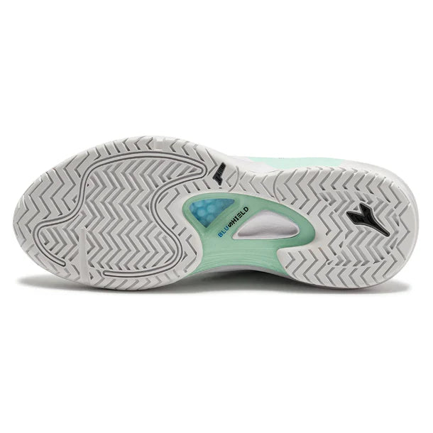 Women's Speed Blueshield Fly 5 AG Court Shoes Cabbage and Black