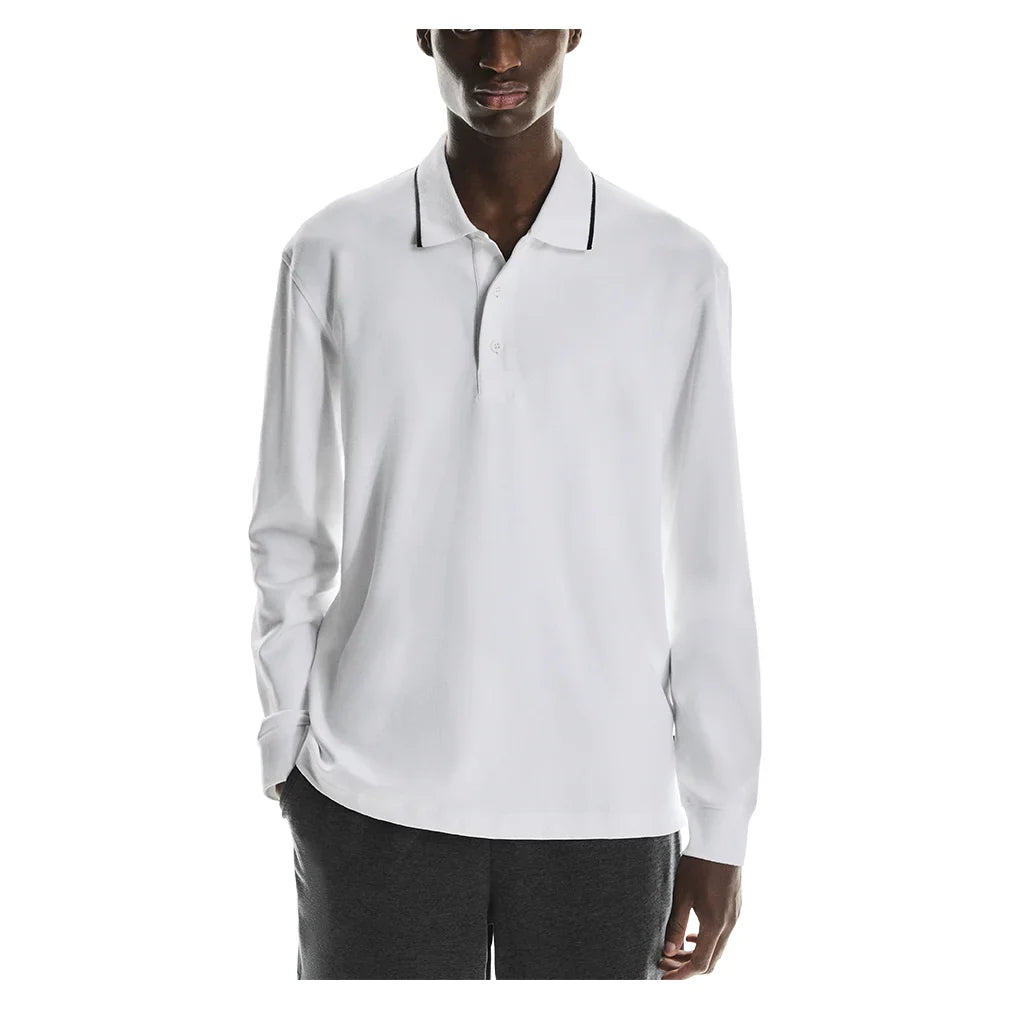 Men's Courtside Long Sleeve Polo White