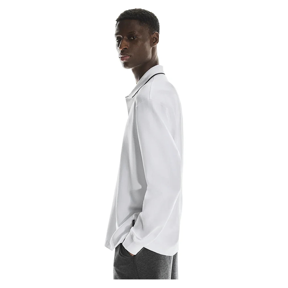 Men's Courtside Long Sleeve Polo White