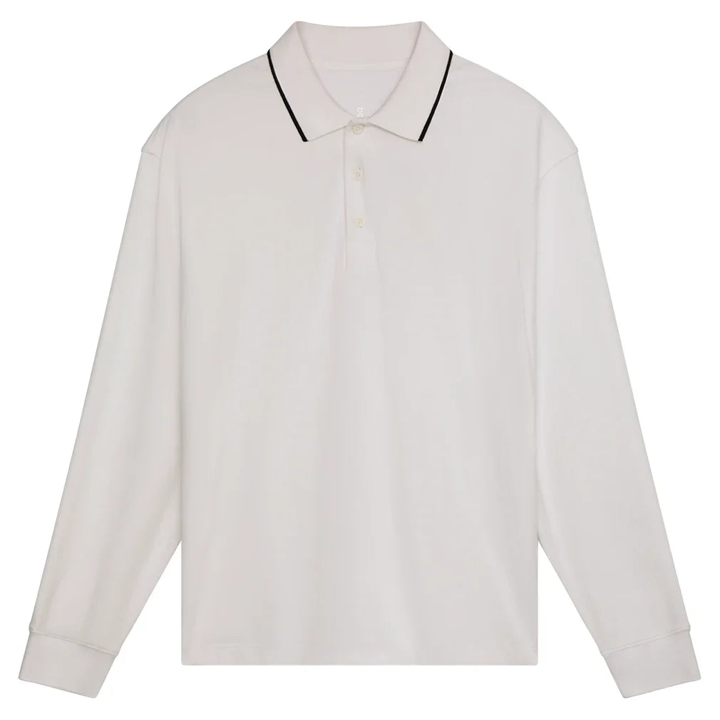 Men's Courtside Long Sleeve Polo White