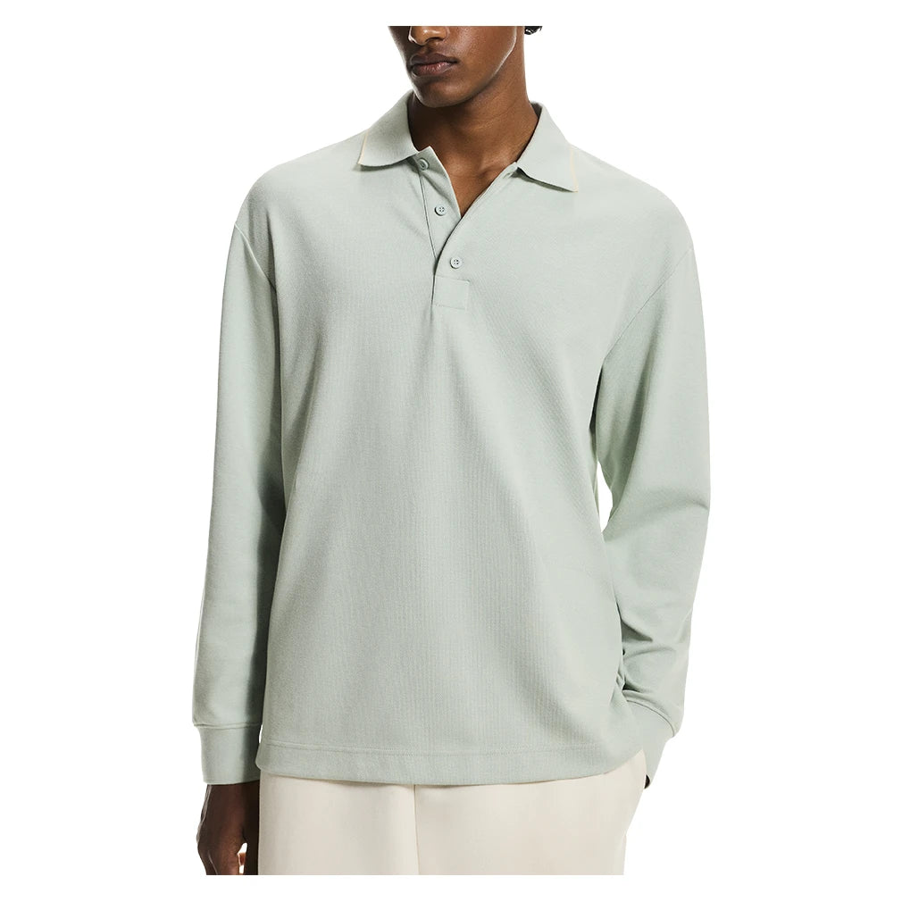 Men's Courtside Long Sleeve Polo Mineral