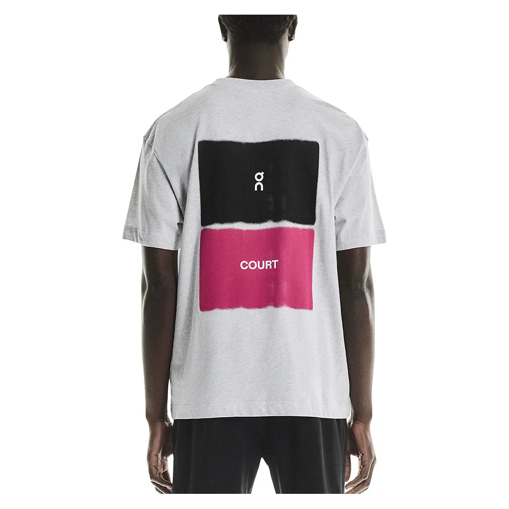 Men's Club Court Top Heather Gray and Pink
