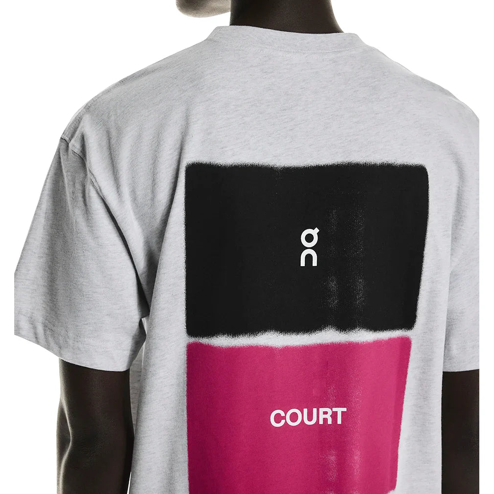 Men's Club Court Top Heather Gray and Pink