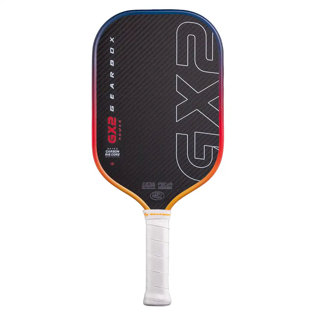 GX2 Power Elongated 16mm Pickleball Paddle Orange and Blue
