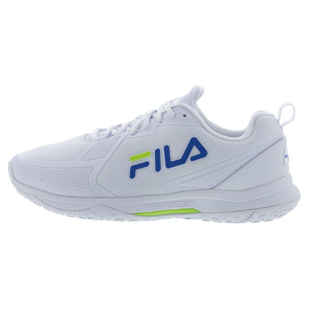 Mens Volley Burst Pickleball Court Shoes White and Green Gecko