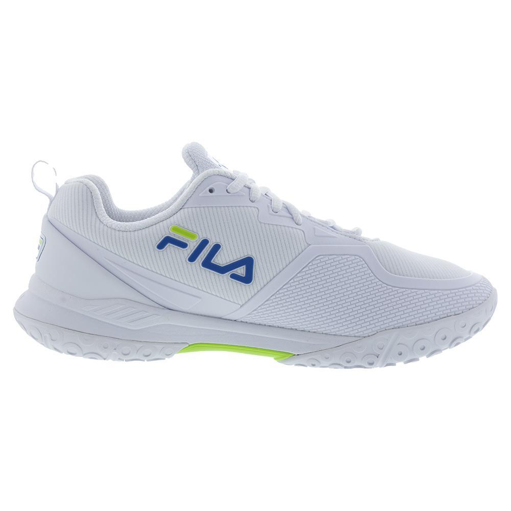 Mens Volley Burst Pickleball Court Shoes White and Green Gecko