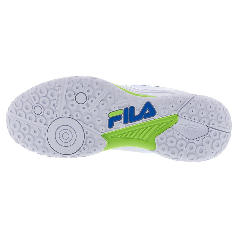 Mens Volley Burst Pickleball Court Shoes White and Green Gecko