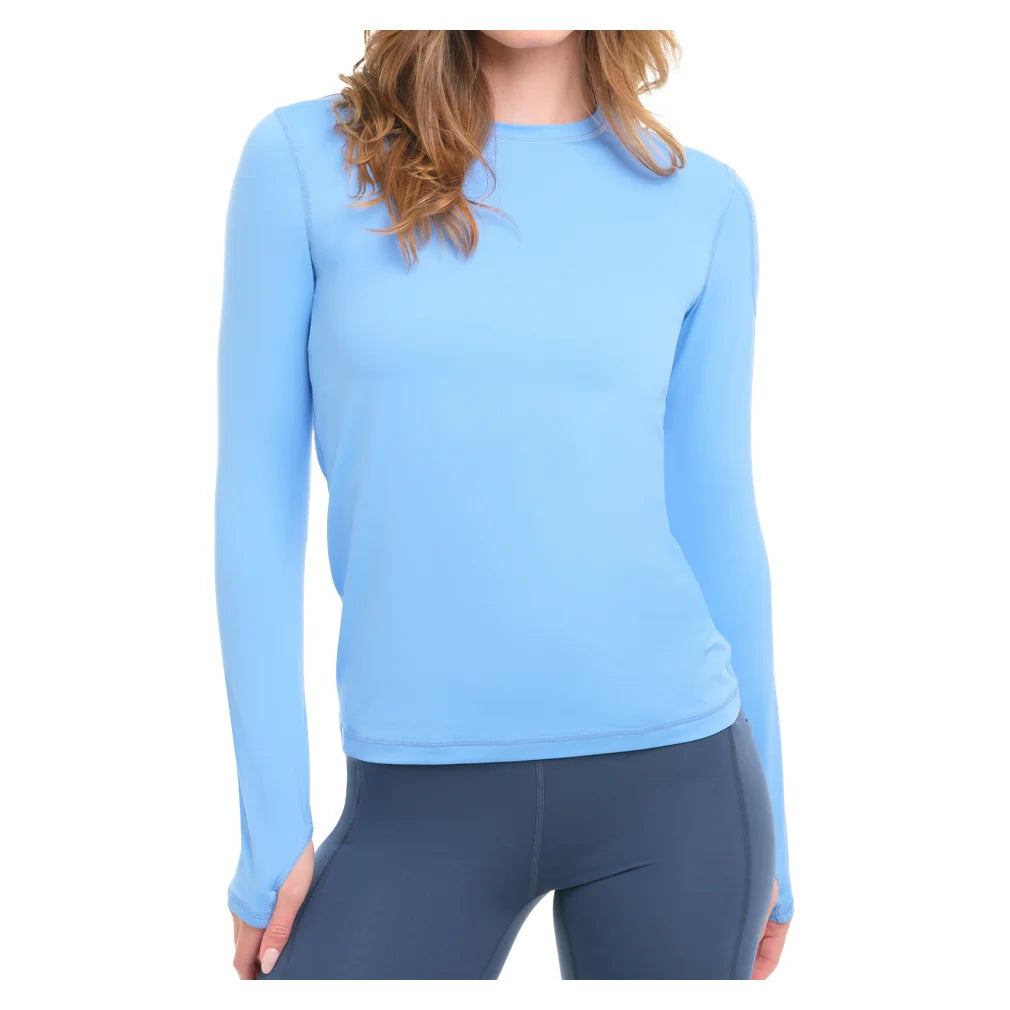 Women's 24/7 Long Sleeve Crew Indigo, BloqUV, Indigo, Pickleball Express, 2001-IDGF26-INDIGO-1
