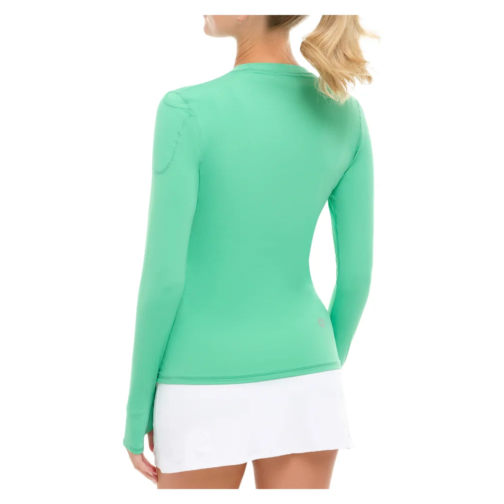 Women's 24/7 Long Sleeve Crew Jade, BloqUV, Pickleball Express, 2001-JDEF26-1