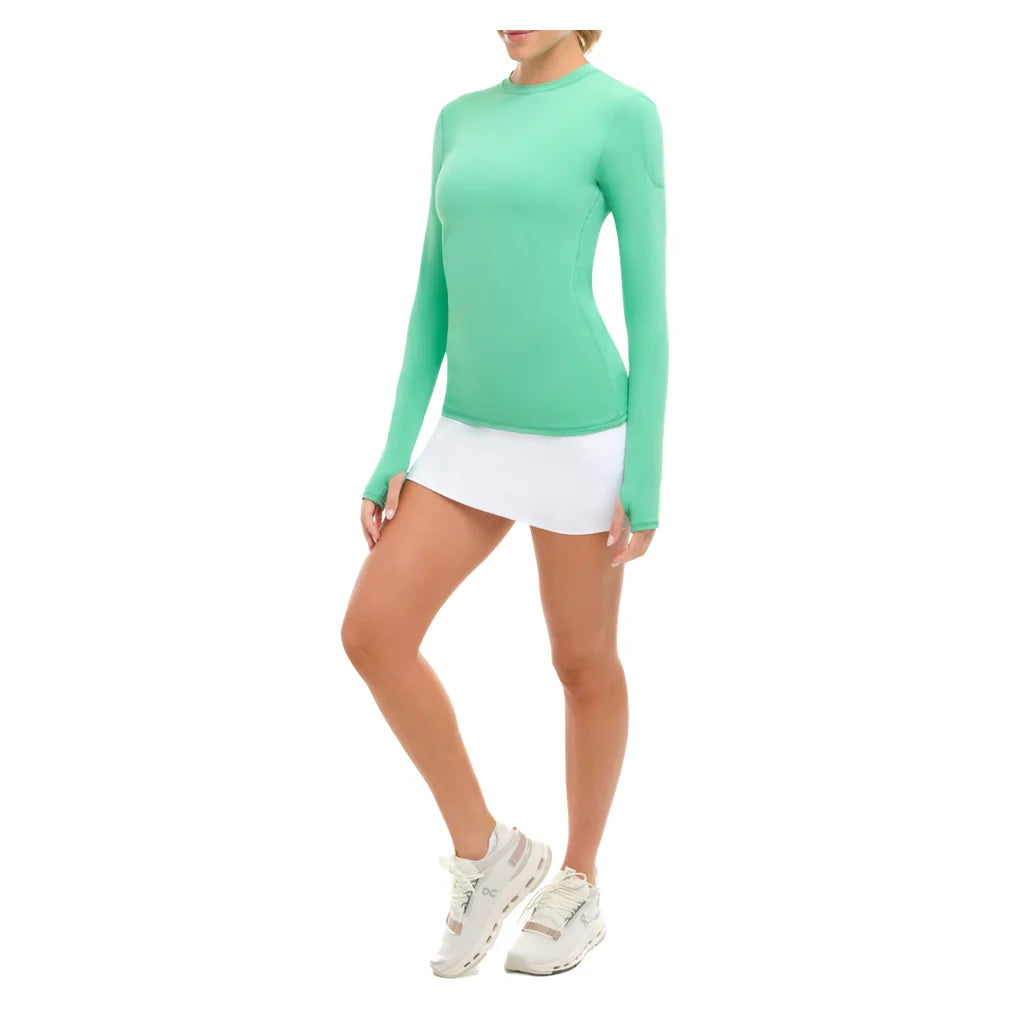 Women's 24/7 Long Sleeve Crew Jade, BloqUV, Pickleball Express, 2001-JDEF26-5