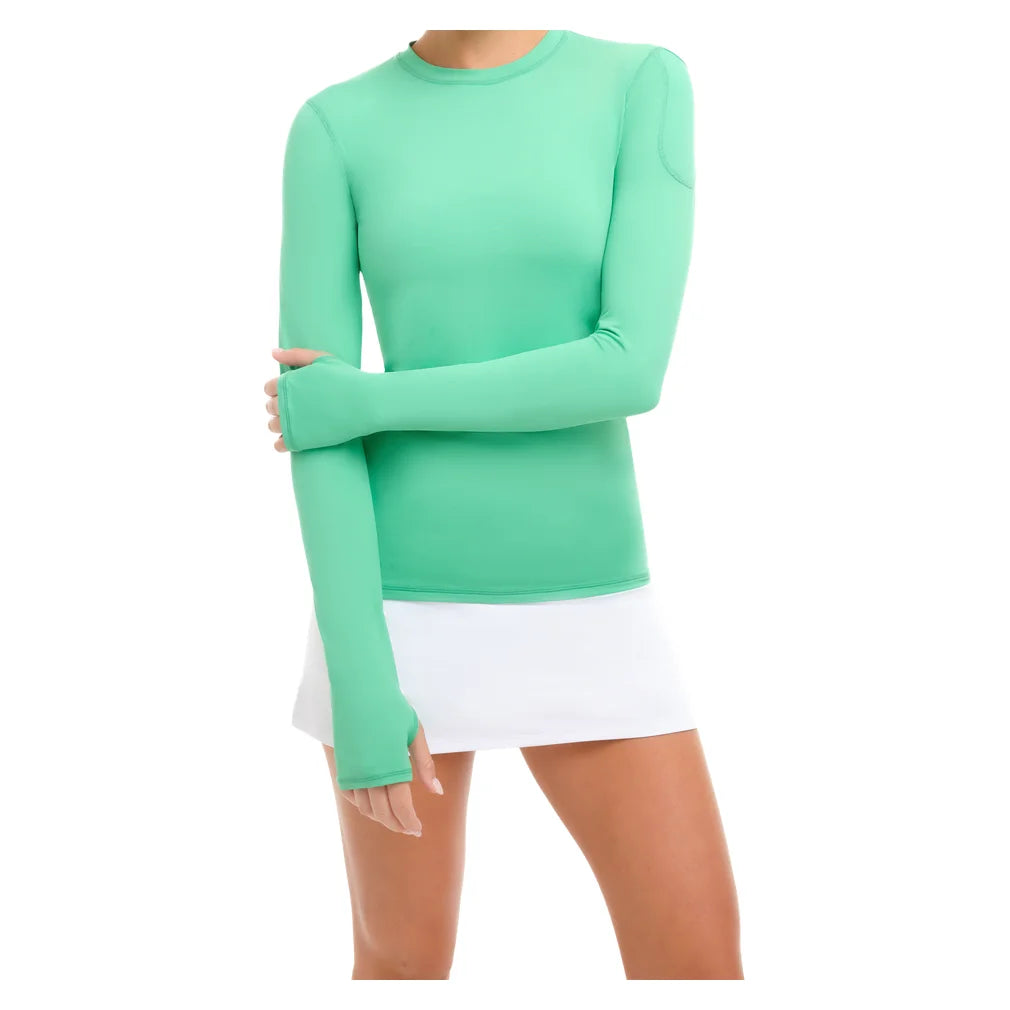 Women's 24/7 Long Sleeve Crew Jade, BloqUV, Pickleball Express, 2001-JDEF26-6