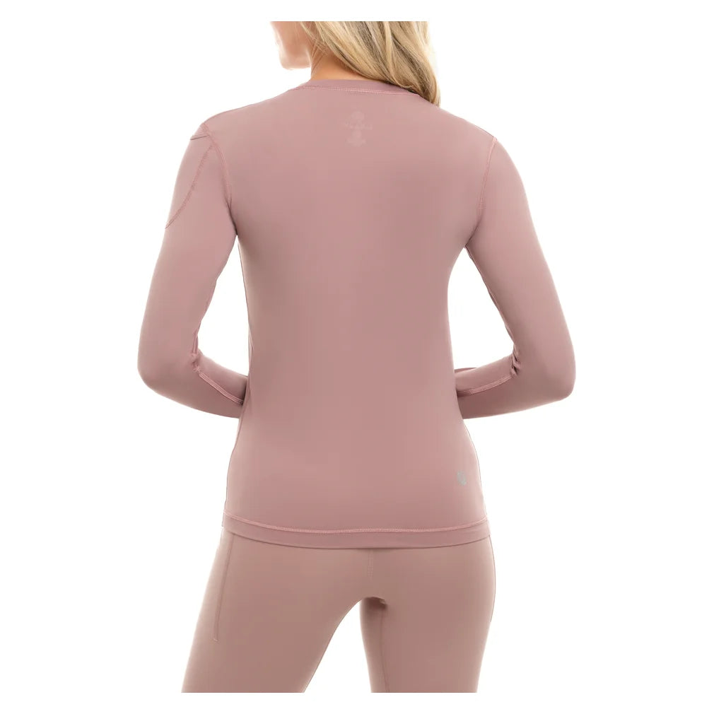 Women's 24/7 Long Sleeve Crew Mocha, BloqUV, Pickleball Express, 2001-MCHF26-1