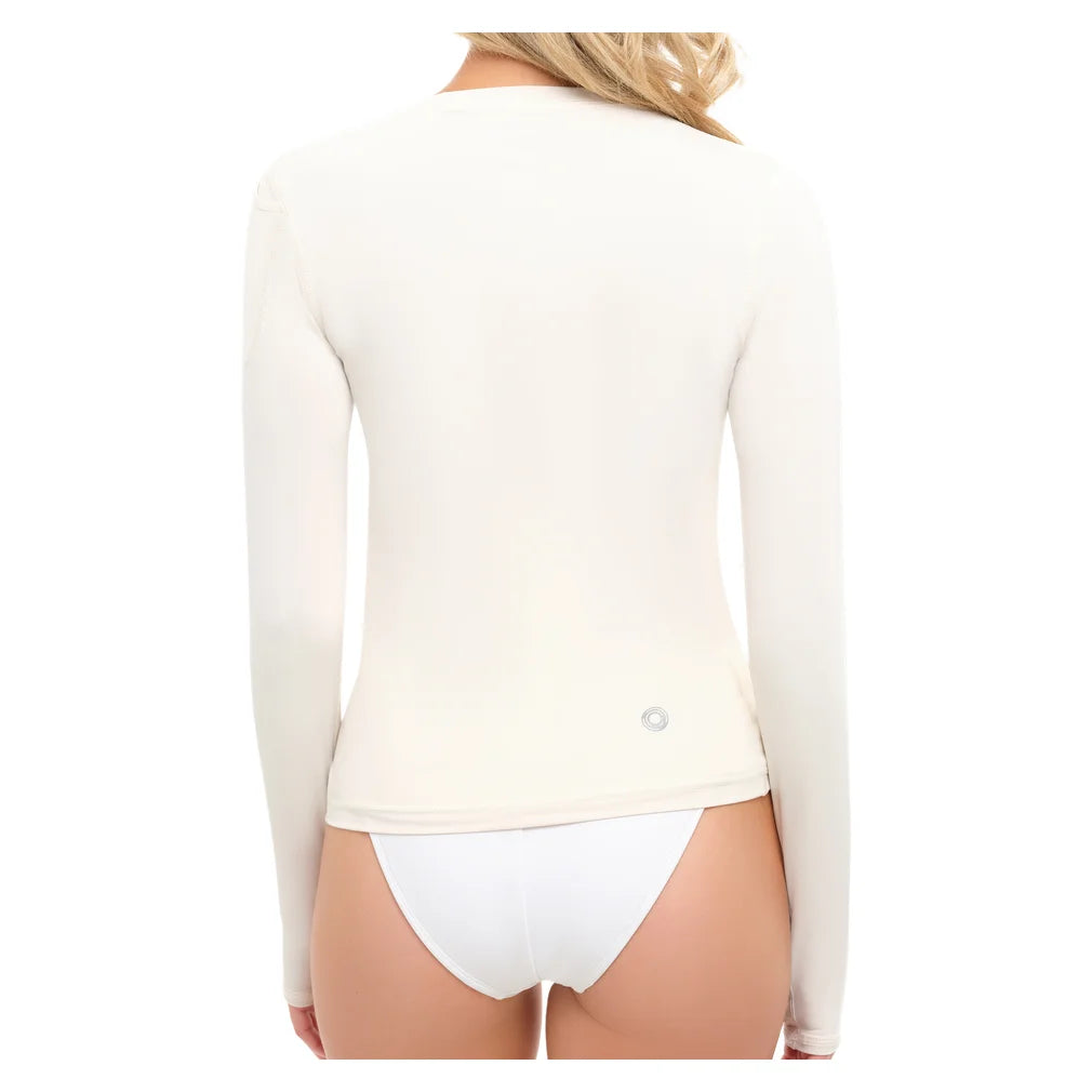 Women's 24/7 Long Sleeve Crew Sand, BloqUV, Pickleball Express, 2001-SNDF26-7