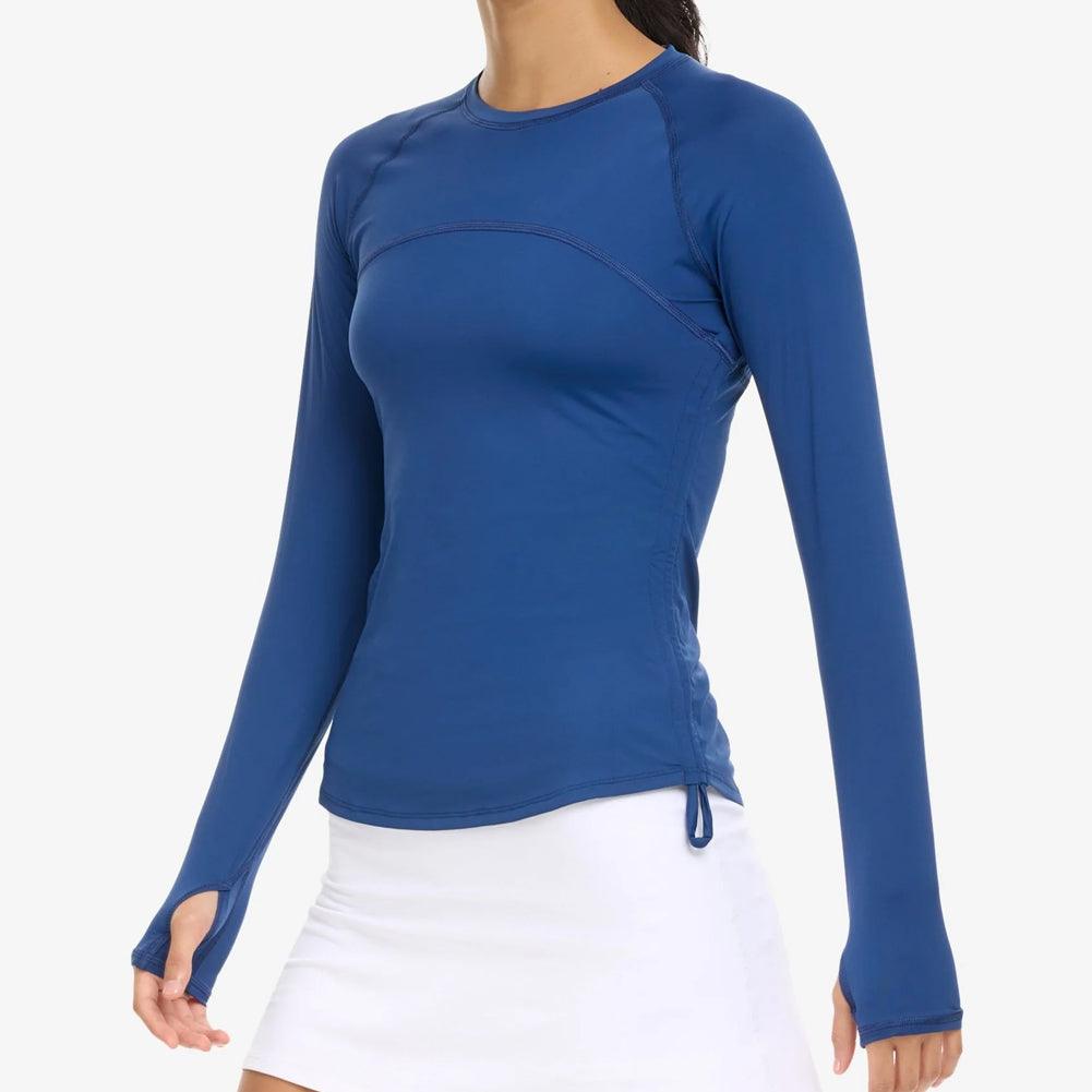 Women's Drawstring Long Sleeve Crew