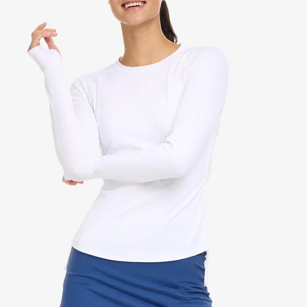 Women's Drawstring Long Sleeve Crew