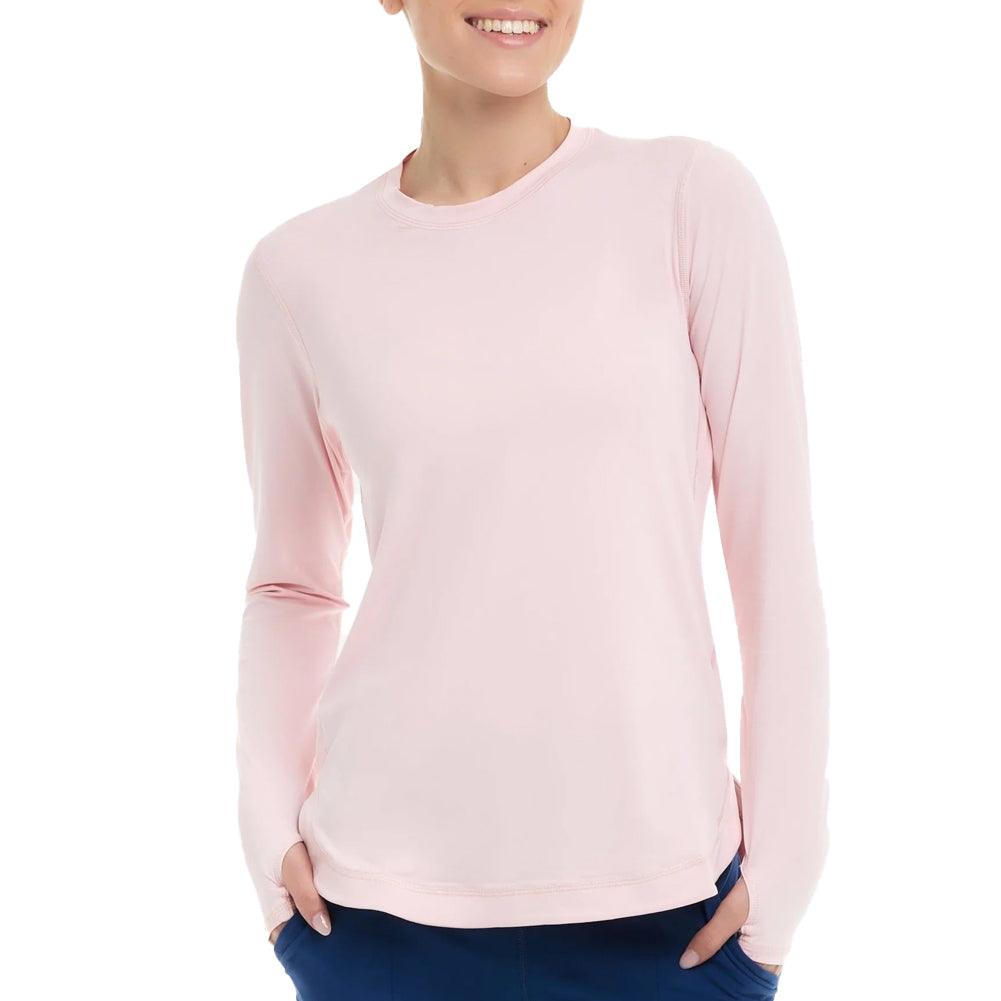 Women`s Relaxed Scallop Long Sleeve Tennis Top