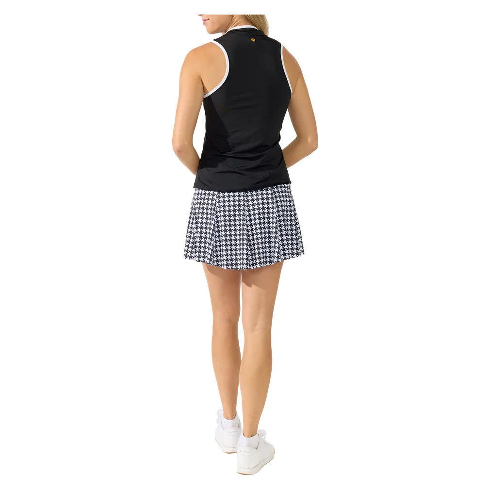 Women's Perfect Swing 14 Inch Skort Houndstooth Black, Bobbe, Pickleball Express, 204-136BF26-9