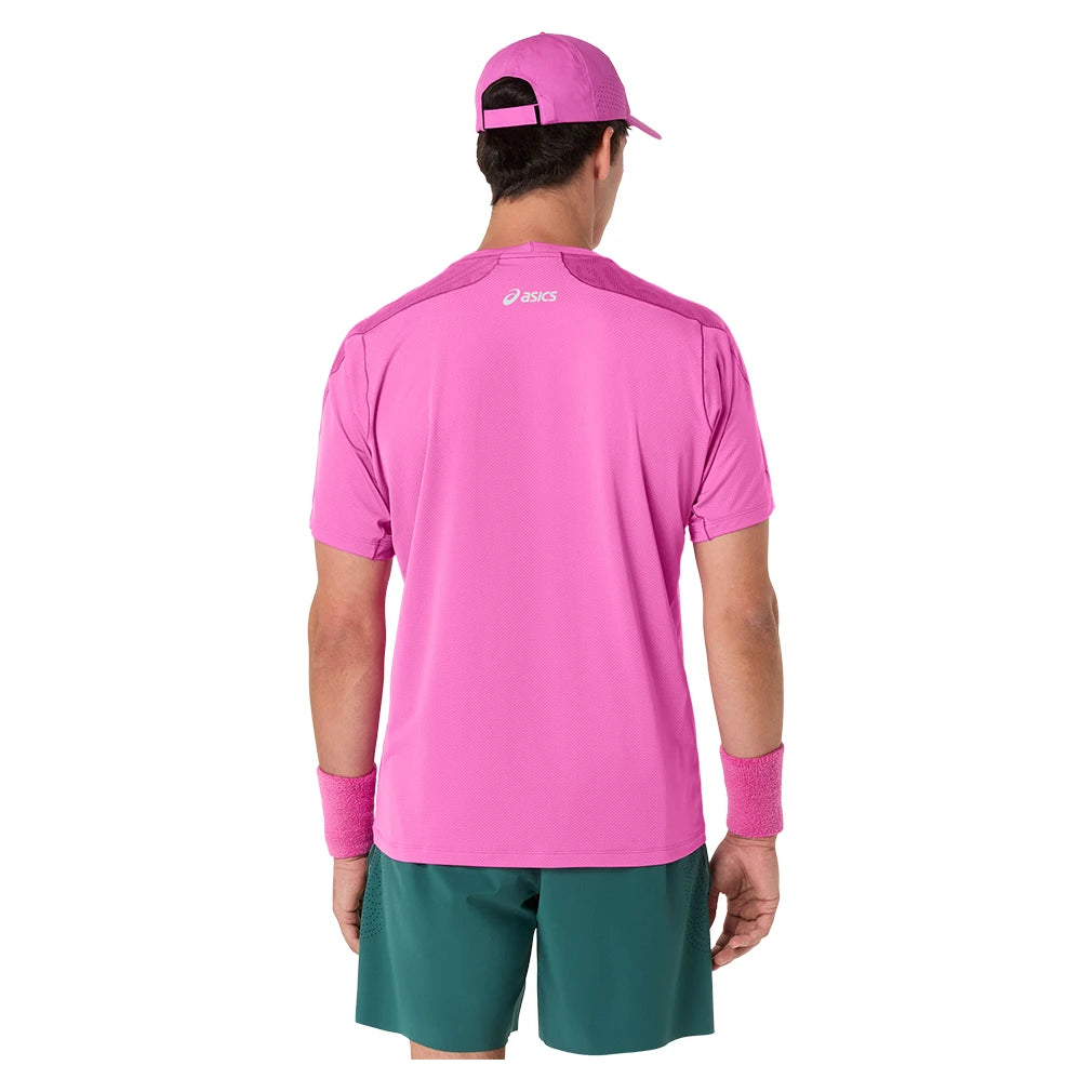 Men's Match Jacquard Short Sleeve Top Digital Sakura