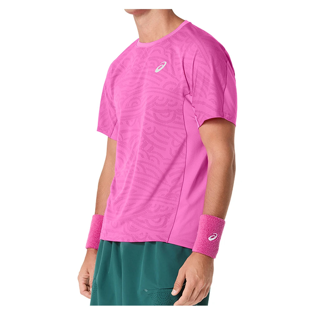 Men's Match Jacquard Short Sleeve Top Digital Sakura