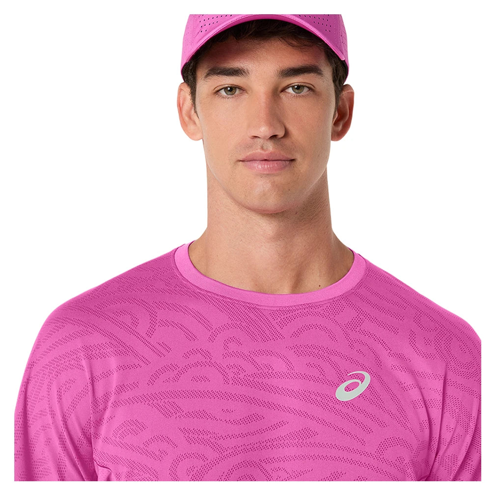Men's Match Jacquard Short Sleeve Top Digital Sakura