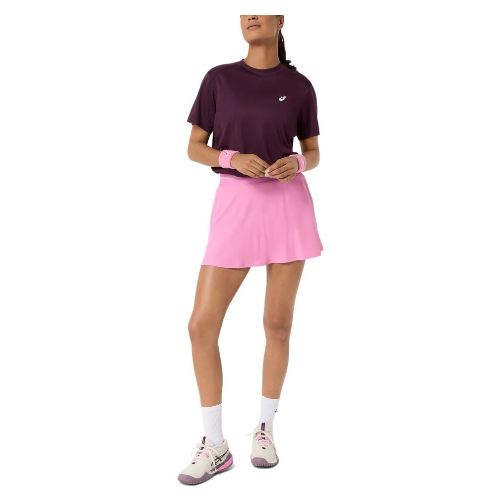 Women's Court  Short Sleeve Top Dark Aubergine, Asics, Pickleball Express, 2042A371-500F26-2