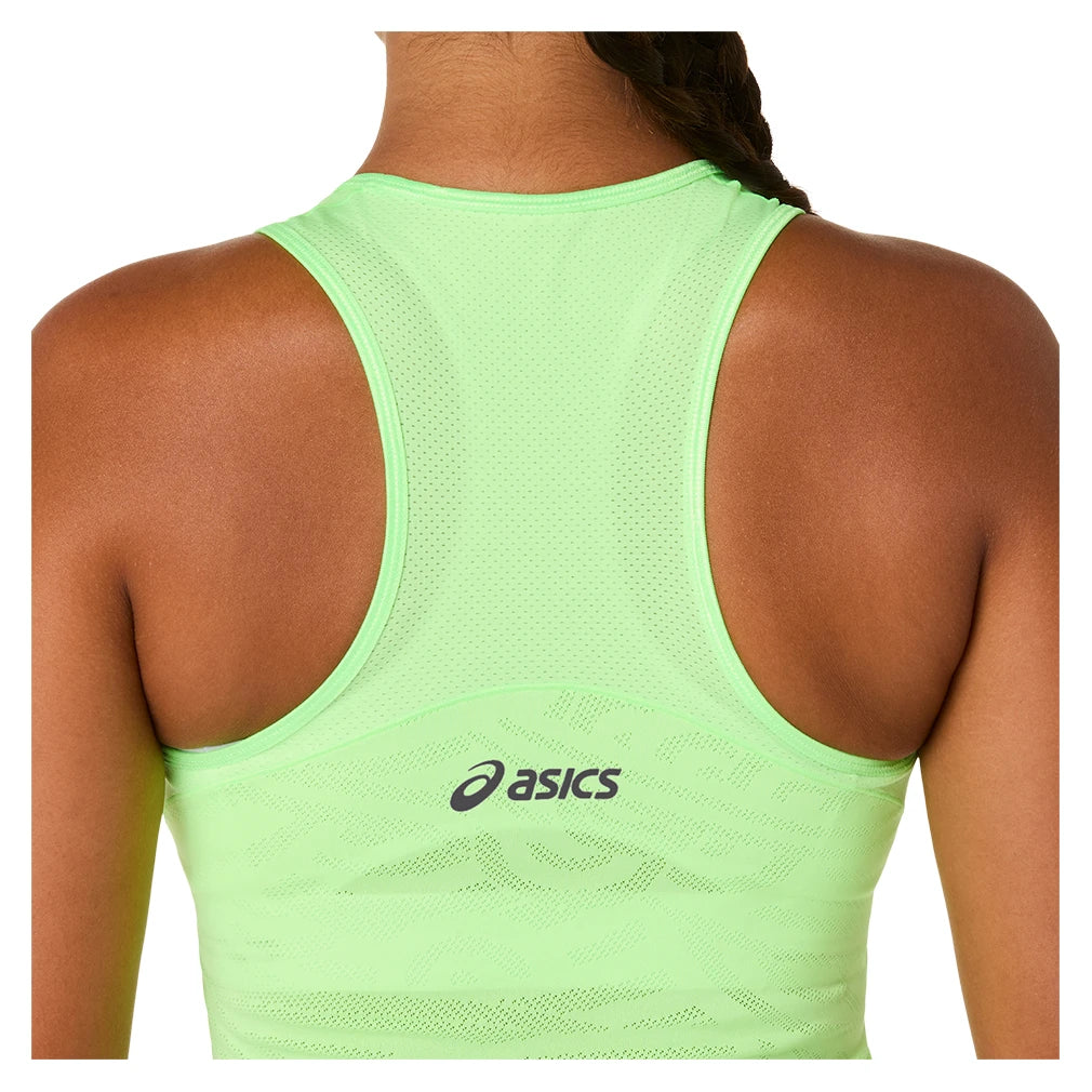 Women's Match Jacquard Crop Top Illuminate Green