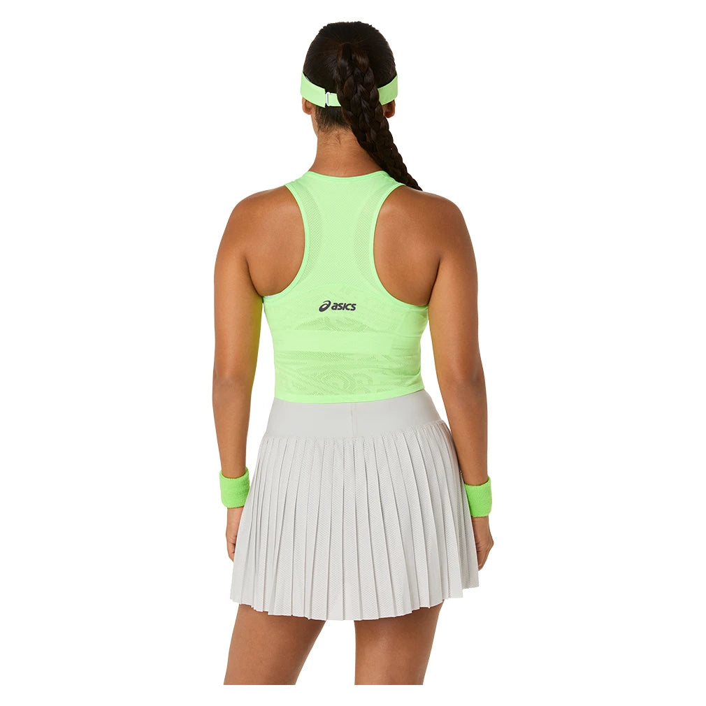 Women's Match Jacquard Crop Top Illuminate Green