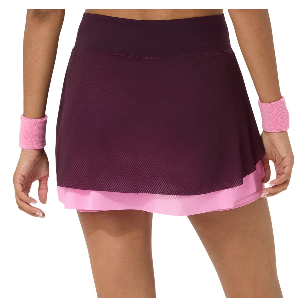Women's New York Match Mesh Skort Dark Aubergine and Bubblegum, Asics, Pickleball Express, 2042A455-500F26-1