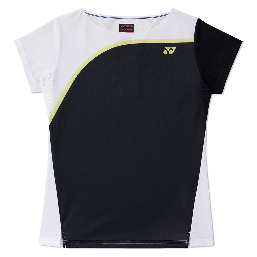 Women's Tournament Crew Neck Shirt, Yonex, Black, Pickleball Express, 20933-BLACK-1
