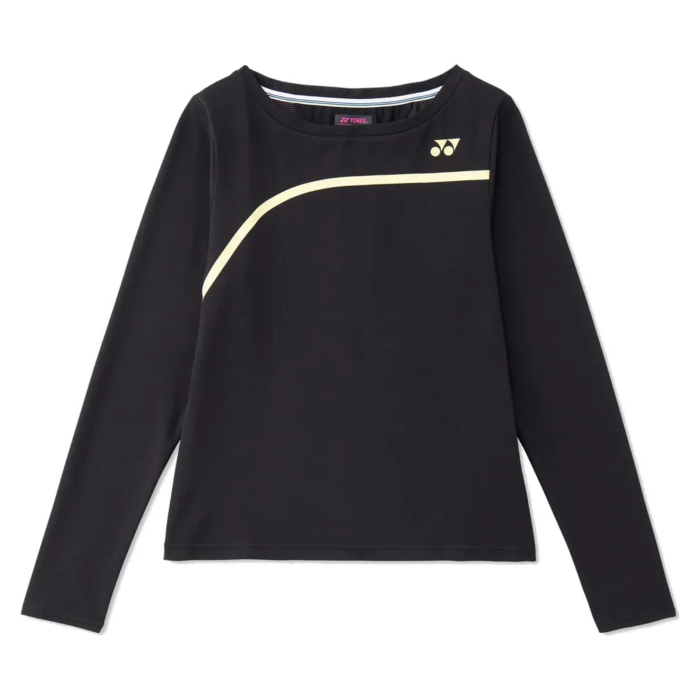 Women's Tournament Long Sleeve Shirt, Yonex, Black, Pickleball Express, 20934-BLACK-1