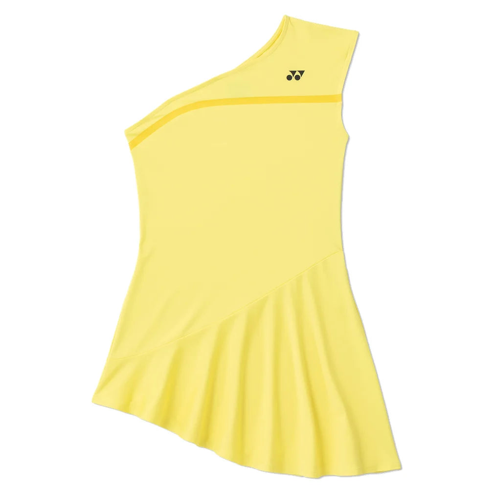 Women's Tournament Dress with Inner Shorts, Yonex, Pale Yellow, Pickleball Express, 20935-PALE-YELLOW-1