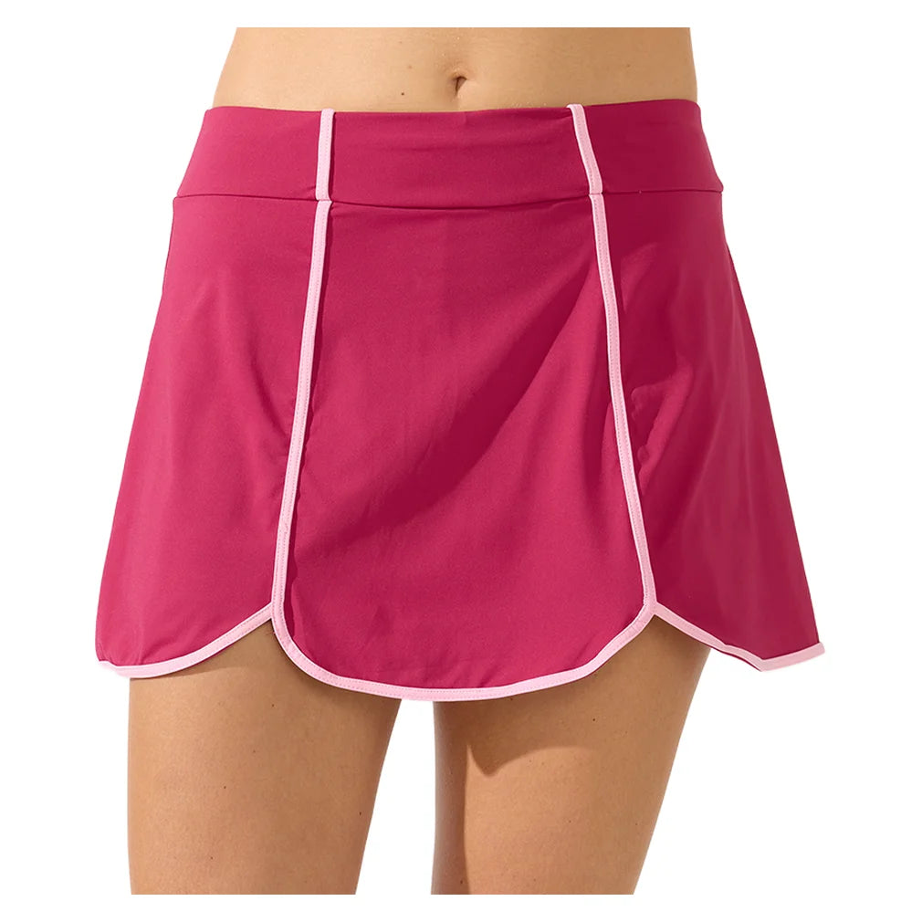 Women's Farah Skort Berry, Bobbe, Berry, Pickleball Express, 226-126F26-BERRY-1