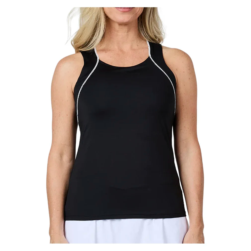 Women's Racerback Tennis Tank Black