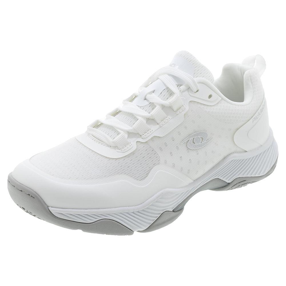 Men's Clear Shot Quicksilver Pickleball Court Shoes White and Silver