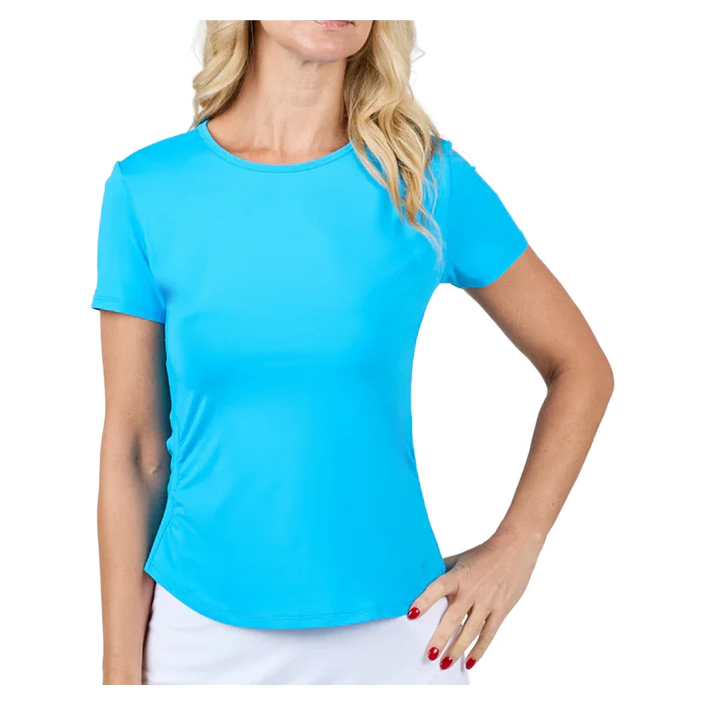Women's Style Icons Short Sleeve  Top Electric Blue