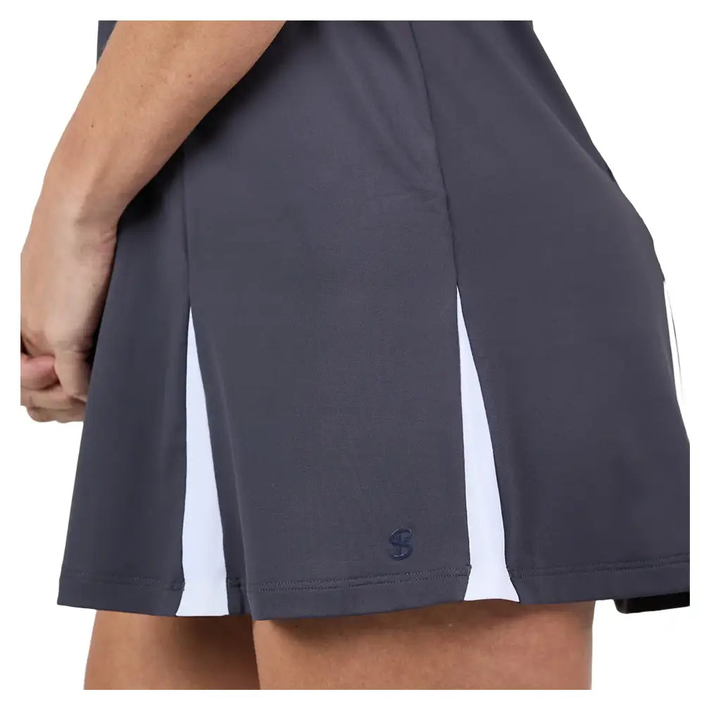 Women's Berry Fusion Tennis Dress Dark Grey and Berry Red