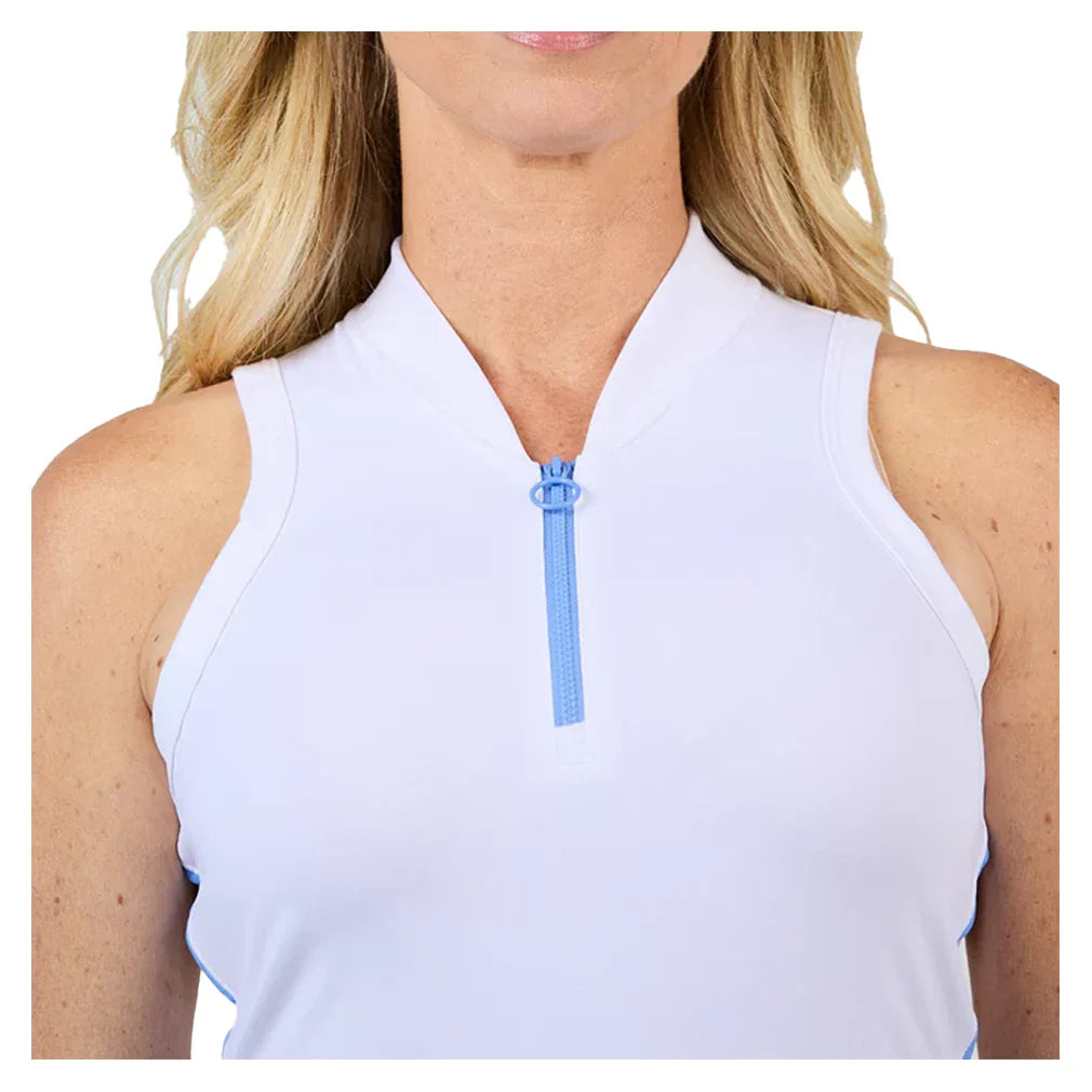 Women's 32 inch Dress White and Periwinkle