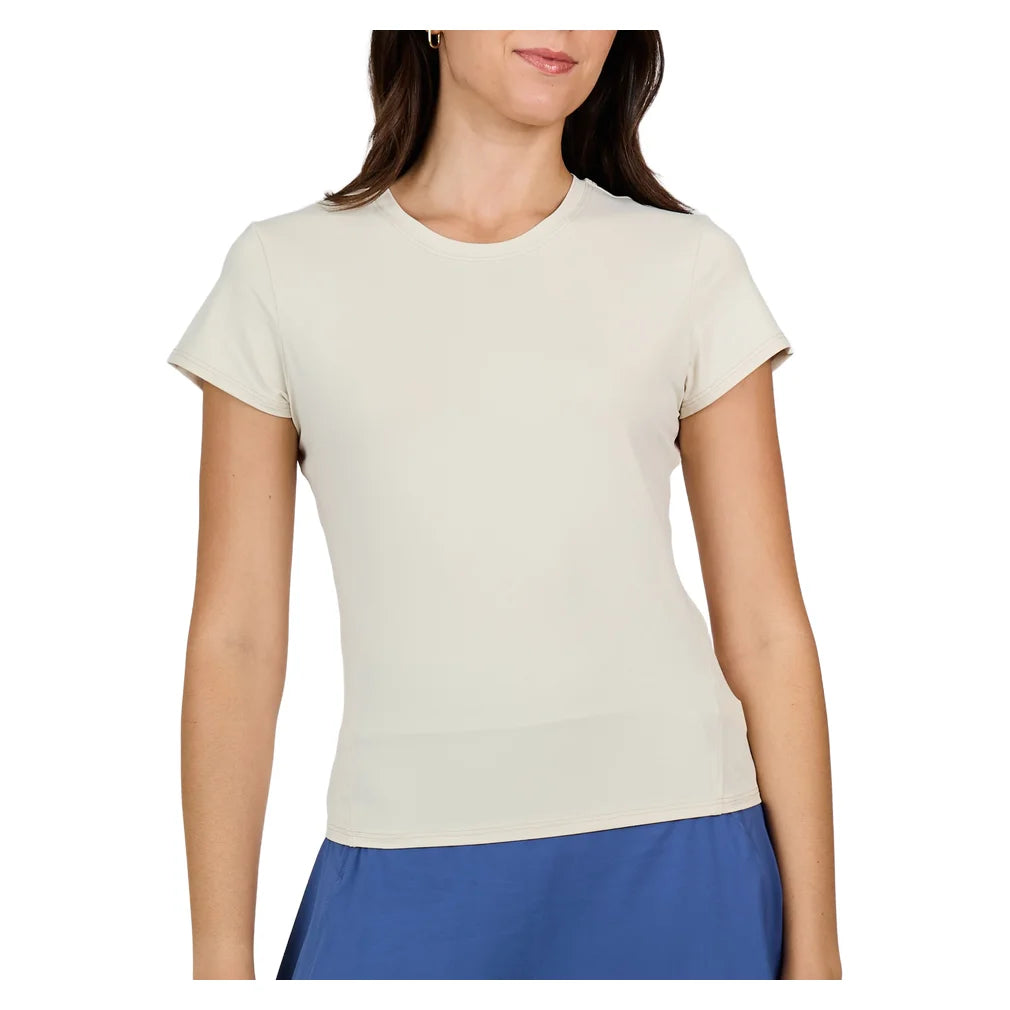 Women's Short Sleeve Top Alabaster, Sofibella, Alabaster, Pickleball Express, 2488-ALBH26-ALABASTER-1
