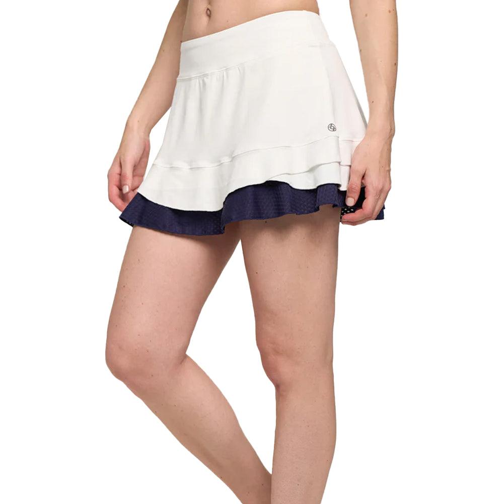 Women's Elite Distract 13 Inch Skort White and Eggplant