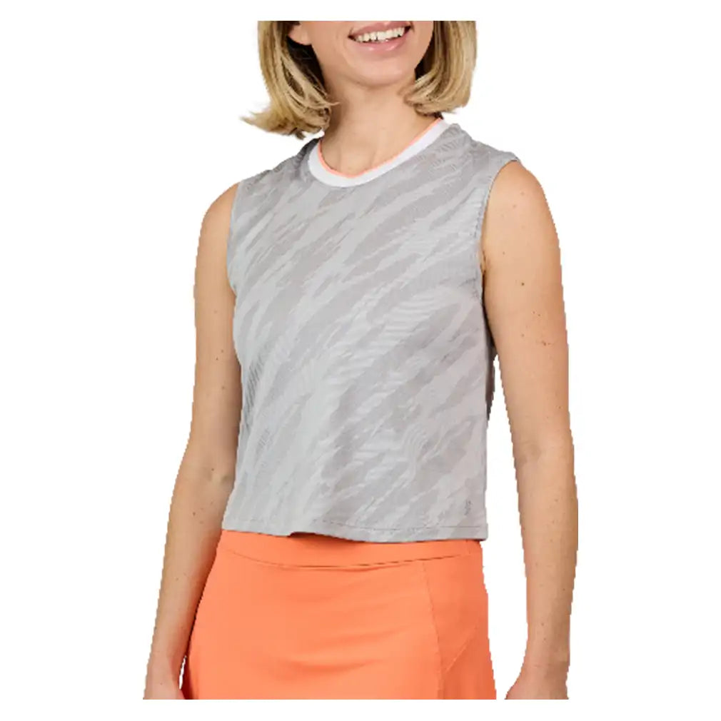 Women's Wild Side Jacquard Sleeveless Tennis Top