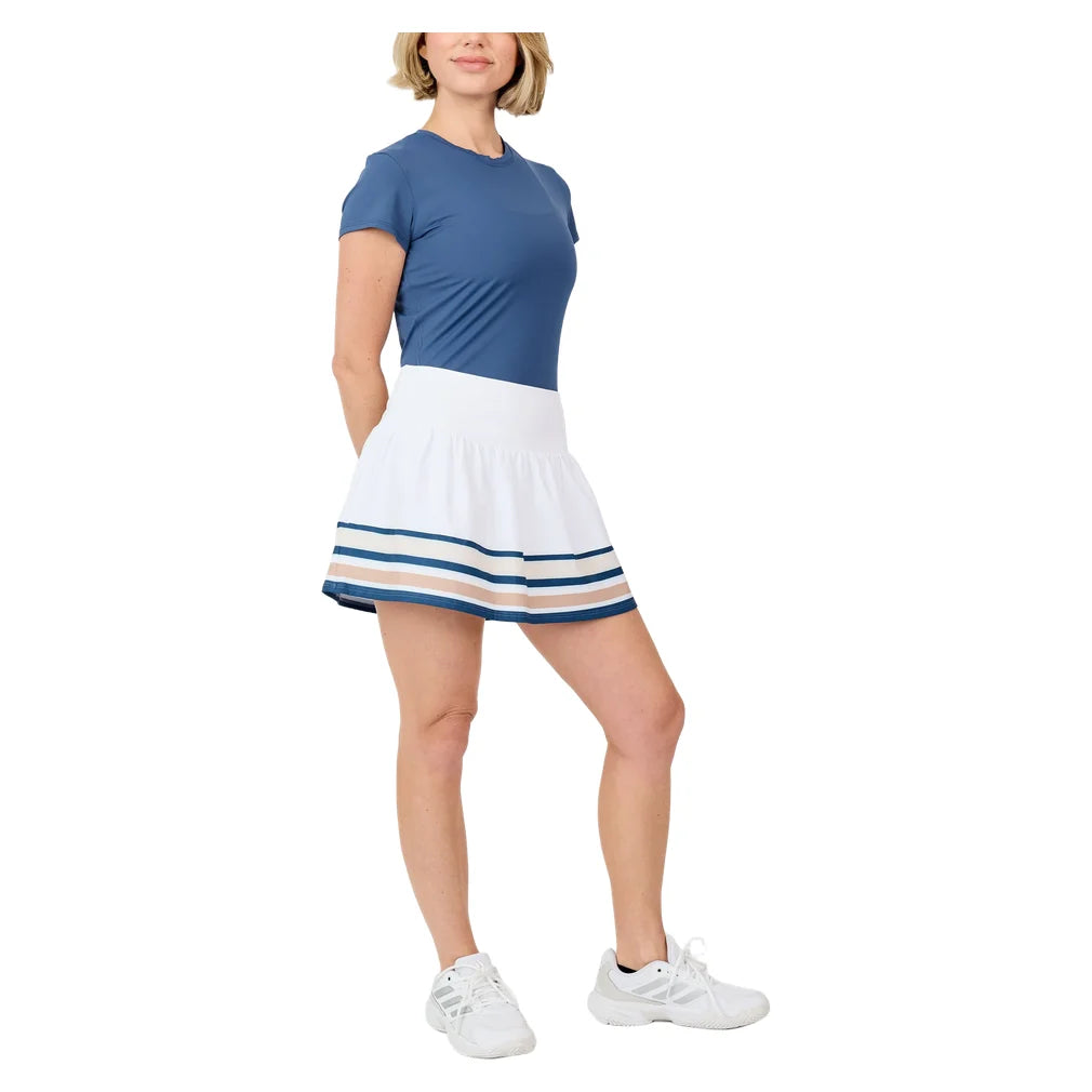 Women's 14 Inch Skort White, Sofibella, Pickleball Express, 2516QUF-WHTH26-2