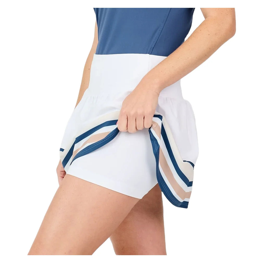 Women's 14 Inch Skort White, Sofibella, Pickleball Express, 2516QUF-WHTH26-4
