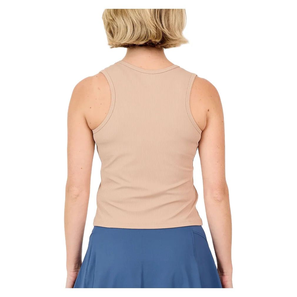 Women's Racerback Tank Mocha, Sofibella, Pickleball Express, 2518QUF-MOCH26-1