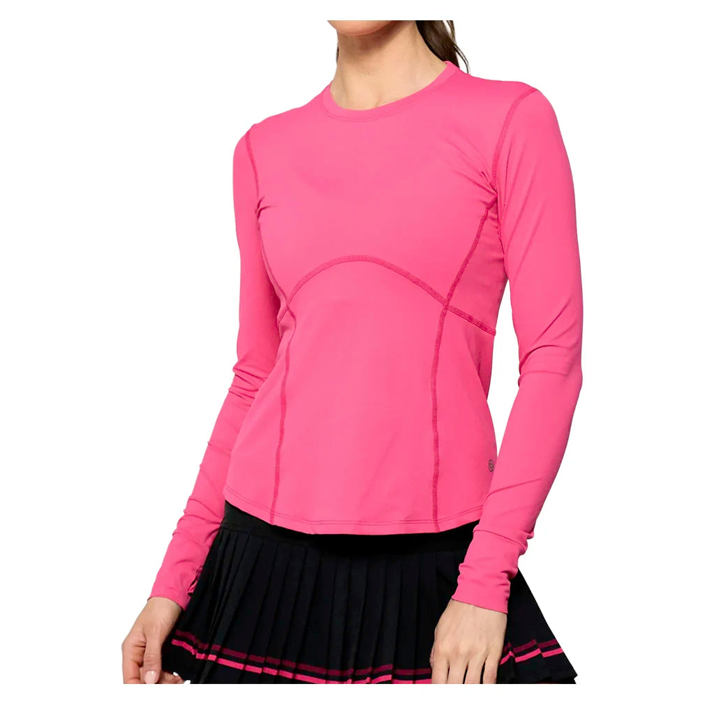Women`s Titan Long Sleeve Tennis Top Bright Pink