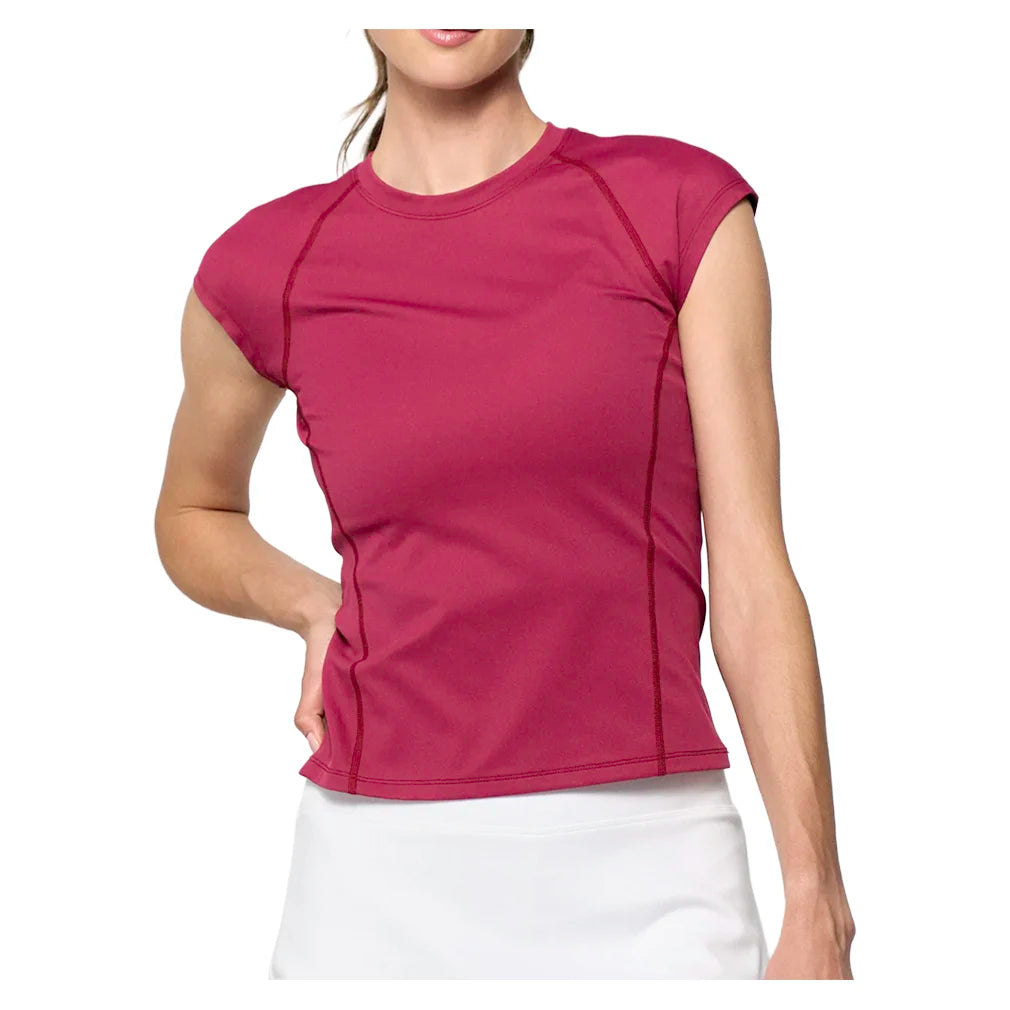 Women`s Vision Tennis Tee Burgundy