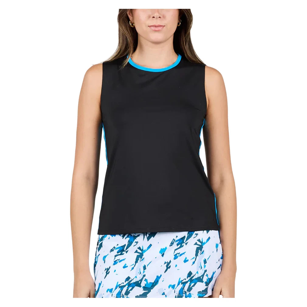 Women's Electric Blue  Tank Black