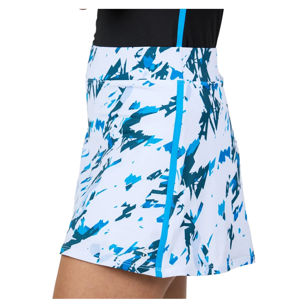 Women's Electric Blue 14 Inch  Skort Crystal Glow